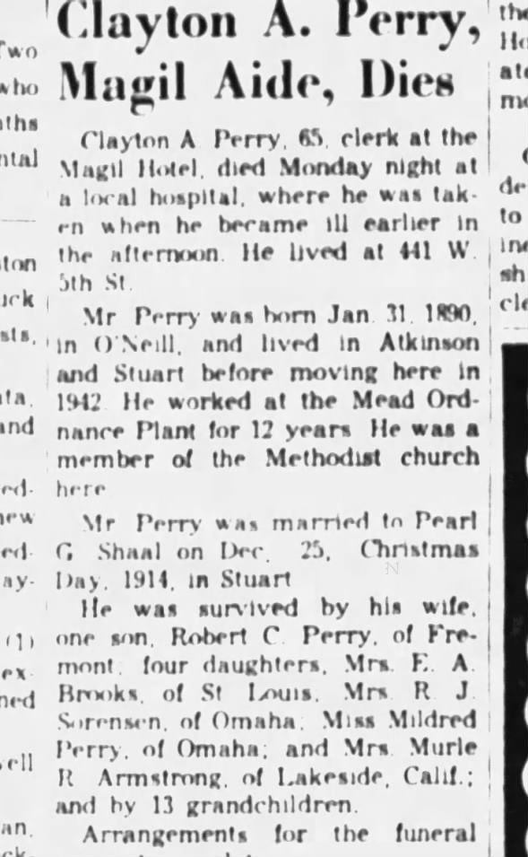Clipping from Fremont Tribune